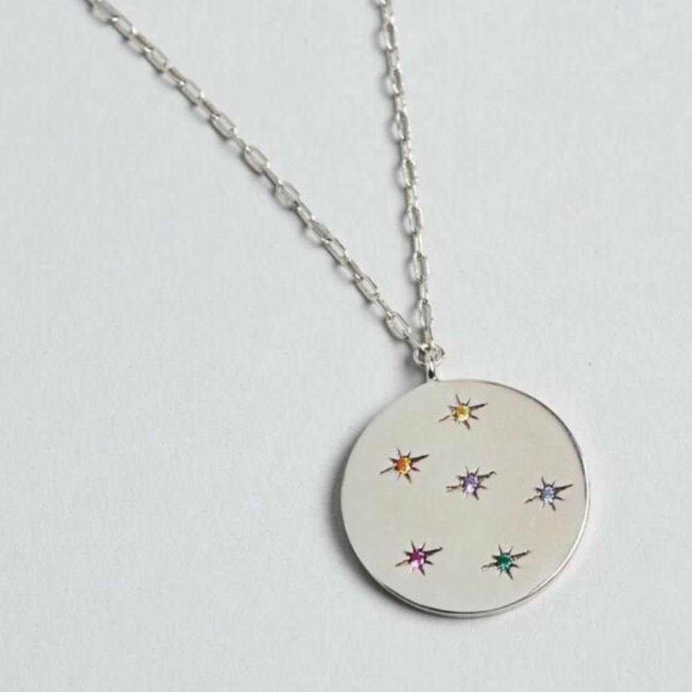 Popsugar TAI Jewelry Silver Medallion Circle Penda